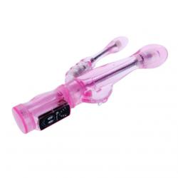 Vibrador flexible con estimulador anal