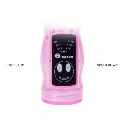 Vibrador flexible con estimulador anal