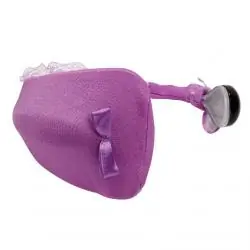 Tanga con vibrador con control remoto lila