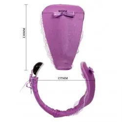 Tanga con vibrador con control remoto lila