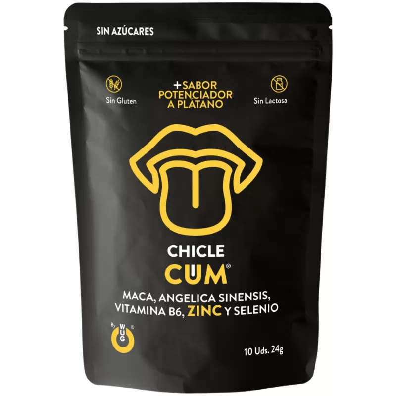 Wug gum cum chicle aumentador de eyaculacion & sabor a platano del semen 10 unidades