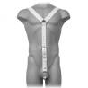 Leather body harness men blanco - 1