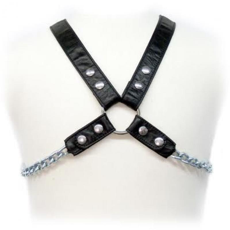 Leather body chain harness ii