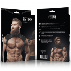Fetish submissive attitude - arnés brigade ajustable ecopiel cuello hombre
