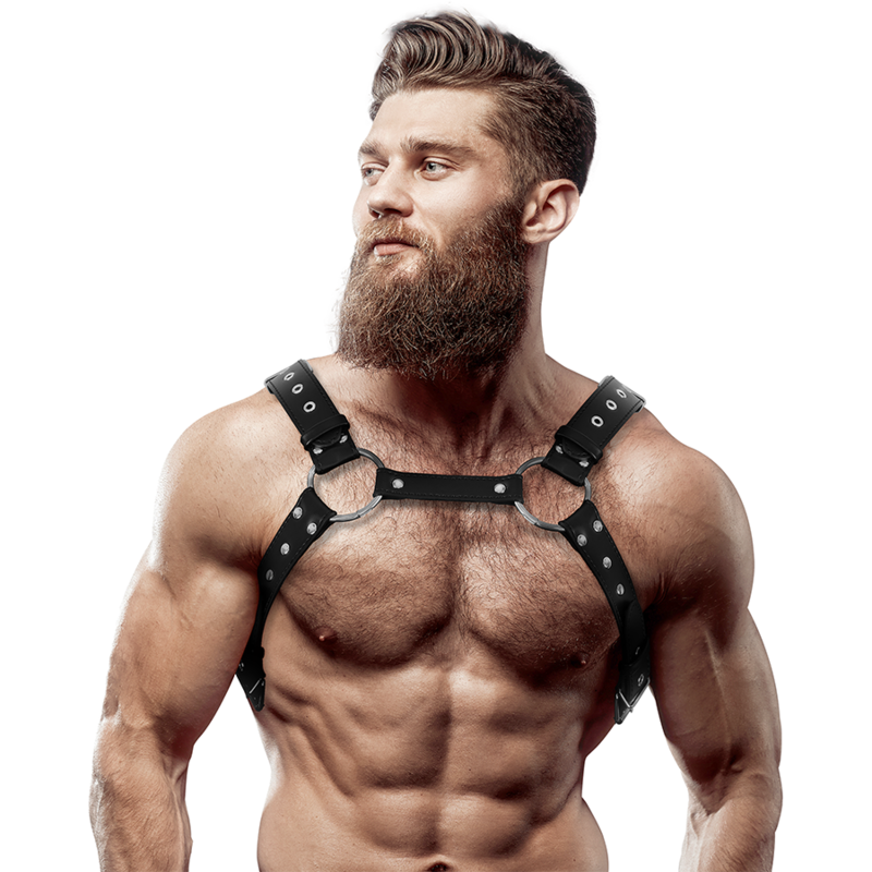 Fetish submissive attitude - arnés ecopiel pecho con tachuelas hombre Fetish submissive attitude - arnés ecopiel pecho con tachuelas hombre