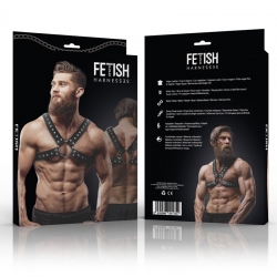 Fetish submissive attitude - arnés ecopiel pecho cruzado con tachuelas hombre