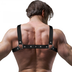 Fetish submissive attitude - arnés bulldog ajustable ecopiel pecho cruzado hombre