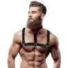 Fetish submissive attitude - arnés ajustable ecopiel pecho con collar hombre - 1