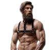 Fetish submissive attitude - arnés ajustable ecopiel pecho con collar hombre - 2
