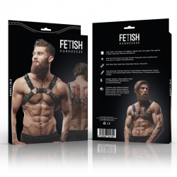 Fetish submissive attitude - arnés bulldog ajustable ecopiel pecho hombre