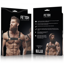 Fetish submissive attitude - arnés bulldog ecopiel pecho hombre talla m/l