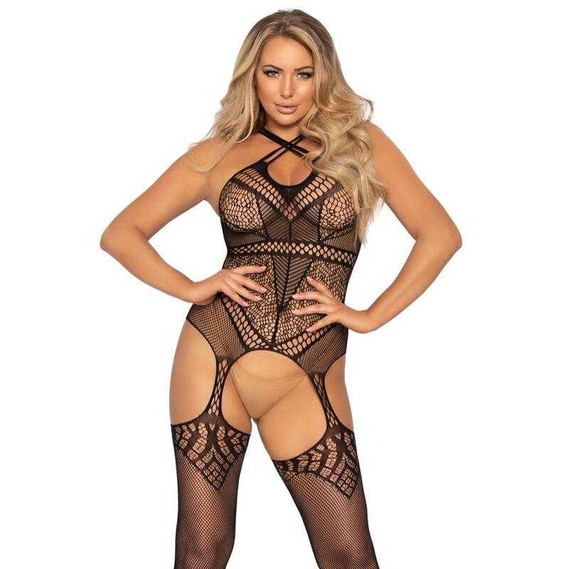 Leg avenue bodystocking con tirantas talla unica Leg avenue bodystocking con tirantas talla unica