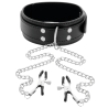 Darkness  collar con pinzas para pezones negro - 1