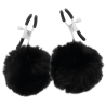 Darkness pinzas para pezones con pompones negro - 1