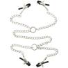 4 pinzas Ohmama Fetish con cadenas plateadas y anillas, vista completa