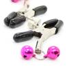 Pinzas Ohmama Fetish con cascabeles rosa, detalle de los cascabeles