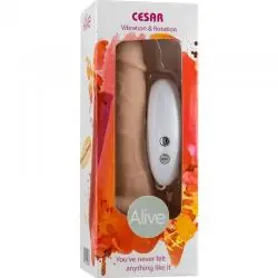 Alive - cesar pene realistico vibrador & rotador 17.5 cm