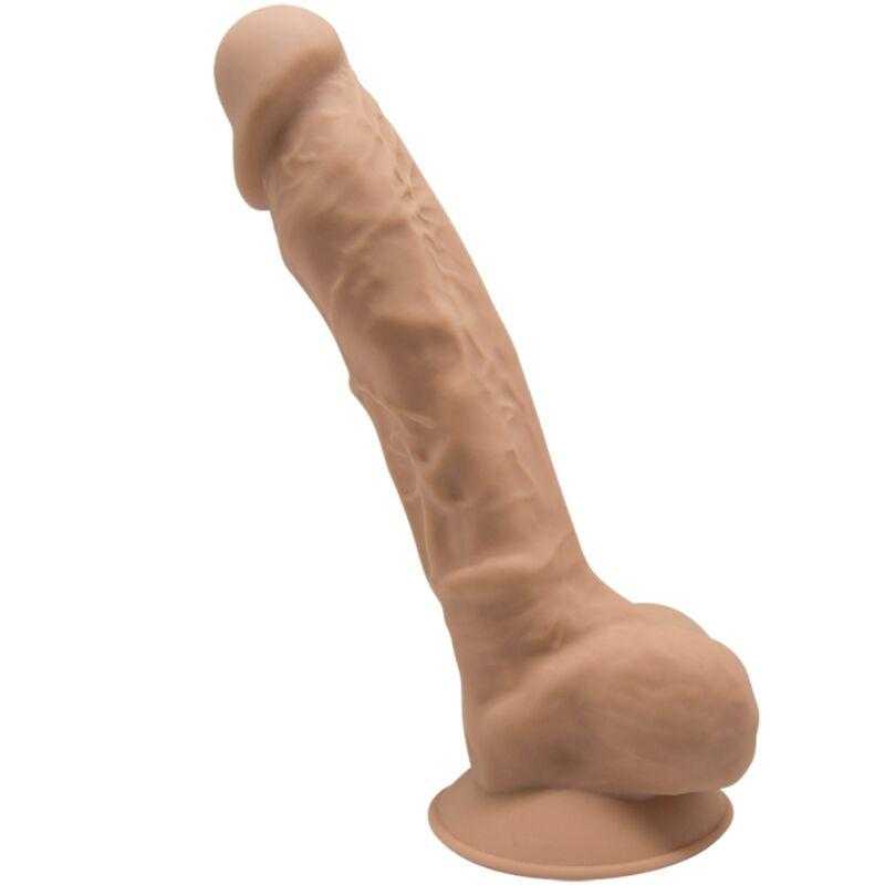 Silexd - modelo 1 pene realistico silicona premium silexpan caramelo 17.5 cm