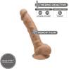 Silexd - modelo 1 pene realistico silicona premium silexpan caramelo 17.5 cm - 2