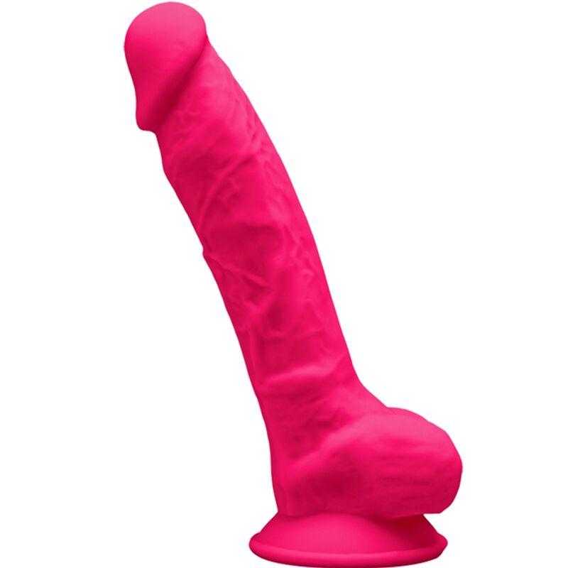 Silexd - modelo 1 pene realistico silicona premium silexpan fucsia 17.5 cm