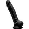 Silexd - modelo 1 pene realistico silicona premium silexpan negro 17.5 cm - 1