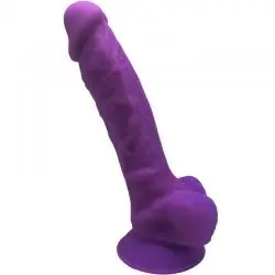 Silexd - modelo 1 pene realistico silicona premium silexpan violeta 17.5 cm