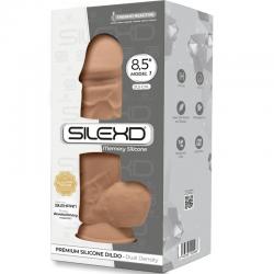 Silexd - modelo 1 pene realistico silicona premium silexpan caramelo 21.5 cm