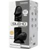 Silexd - modelo 1 pene realistico silicona premium silexpan negro 21.5 cm - 3