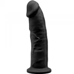 Silexd - modelo 2 pene realistico silicona premium silexpan negro 23 cm