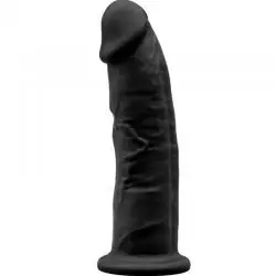 Silexd - modelo 2 pene realistico silicona premium silexpan negro 15 cm