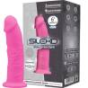 Silexd - modelo 2 pene realistico silicona premium silexpan rosa fluorescente 15 cm - 3