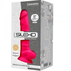 Silexd - modelo 1 pene realistico silicona premium silexpan fucsia 20 cm