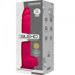 Silexd - modelo 1 pene realistico silicona premium silexpan fucsia 38 cm