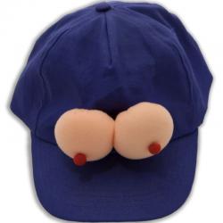 Diablo picante - gorra con tetas azul