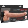 Caja del 9" Hollow Rechargeable Strap-On with Balls