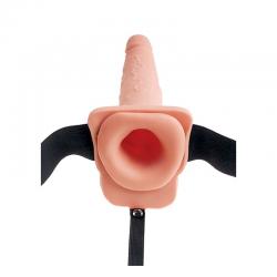 Fetish fantasy series - arnes ajustable pene realistico con testiculos squirting 19 cm