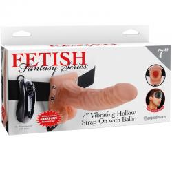 Fetish fantasy series - arnes ajustable control remoto pene realistico con testiculos 17.8 cm