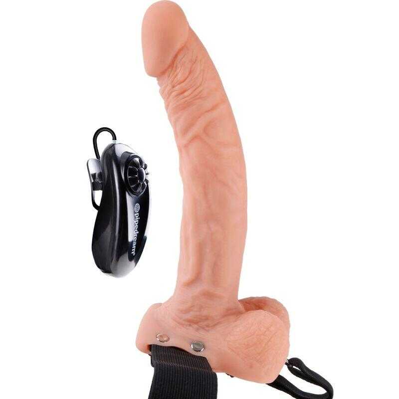 Fetish fantasy series - arnes ajustable control remoto pene realistico con testiculos 23 cm