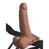 Fetish fantasy series - arnes ajustable pene realistico con testiculos recargable y vibrador 15 cm - 1