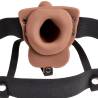 Fetish fantasy series - arnes ajustable pene realistico con testiculos recargable y vibrador 15 cm - 4