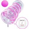 Pretty love - masturbador masculino fantasy espiral interna y bolas transparente - 3