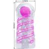 Pretty love - masturbador masculino fantasy espiral interna y bolas transparente - 4