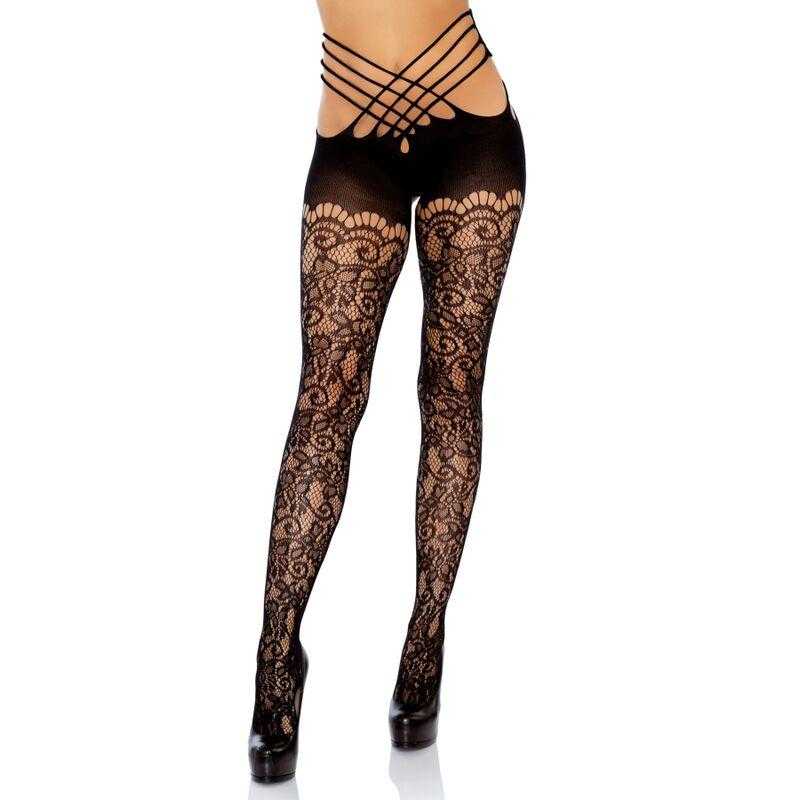Leg avenue wrap around crothless tights one size Leg avenue wrap around crothless tights one size