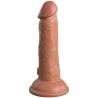 Dildo King Cock Elite caramelo de 6 pulgadas visto de lado