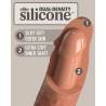 Silicona de doble densidad del King Cock Elite caramelo: piel suave y eje firme