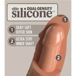King cock elite - dildo realistico silicona 17.8 cm caramelo