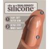 Silicona Elite de doble densidad del King Cock caramelo de 7 pulgadas
