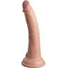 Dildo King Cock Elite claro de 7 pulgadas de perfil, largo y fino