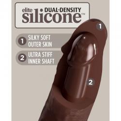 King cock elite - dildo realistico silicona 28 cm marron