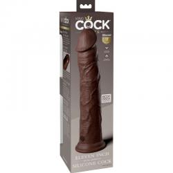 King cock elite - dildo realistico silicona 28 cm marron